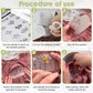 Embroidery transfer paper pattern attached to fabric for sewing