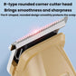 Gold clipper cutter head with rounded teeth for smooth grooming