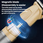 Gold electric clipper with detachable magnetic blade head for easy cleaning