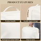 Waterproof nylon jewelry organizer with top handle and double-zip closure