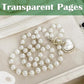 Clear zip page with pearl necklace and heart pendant on jewelry organizer insert
