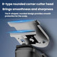 Trimmer cutter head close-up with rounded corner blade for smooth hair trimming