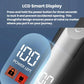 Hair trimmer with LCD smart display showing power remaining