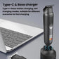 Black trimmer charging on a Type-C base station with charging stand