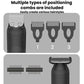 Trimmer with included positioning combs showing numbered guide lengths