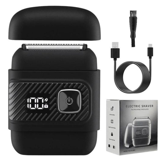 KS-8800 3 Blade Heads Reciprocating Electric Shaver With LCD Display IPX6 Waterproof Razor