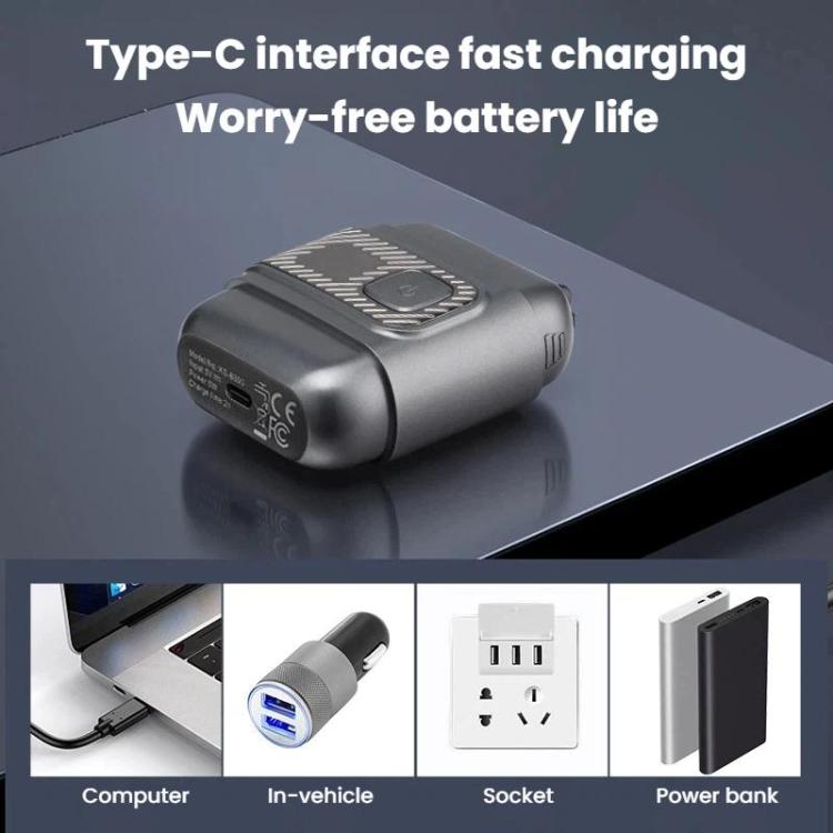 Electric shaver with Type-C charging port, shown for fast charging