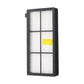 Replacement air filter with black frame and white pleated media