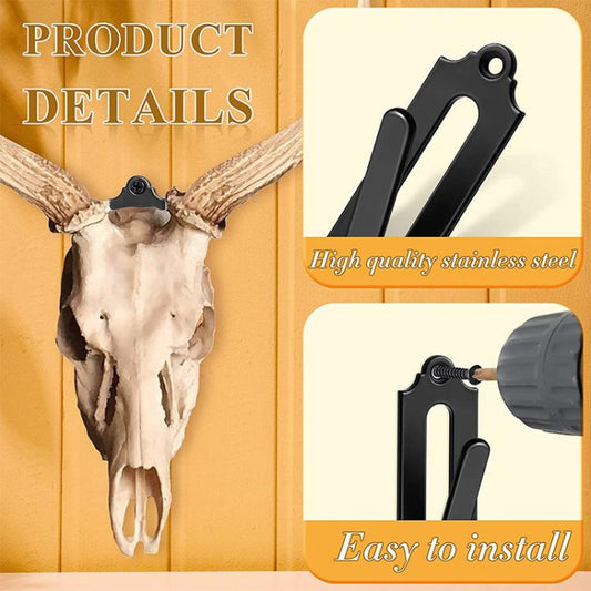 Animal Skull Wall Mount Bracket Crafts Decor Hooks, 12pcs