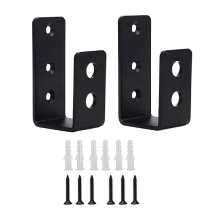 Open U-Shaped Door Bar Reinforcement Bracket Door Security Barrier Bracket, 2pcs, 4pcs