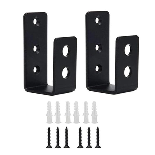 Open U-Shaped Door Bar Reinforcement Bracket Door Security Barrier Bracket, 2pcs, 4pcs