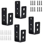 Open U-Shaped Door Bar Reinforcement Bracket Door Security Barrier Bracket, 2pcs, 4pcs