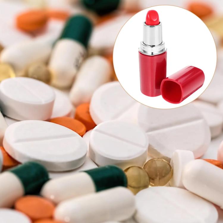 Disguised Lipstick Pillbox Portable Mini Storage Box