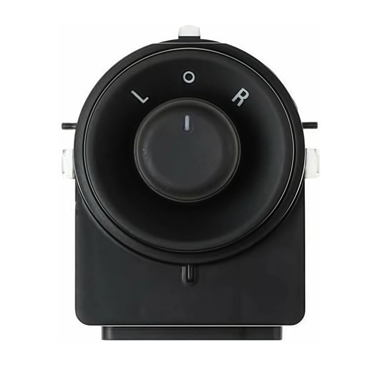 Rearview mirror adjustment switch with circular dial and L/R markings, black