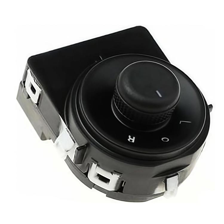 Rearview mirror adjustment switch, black circular knob with L/R arrow labels