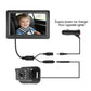 4.3-inch car monitor with camera, cables, and car charger adapter for power