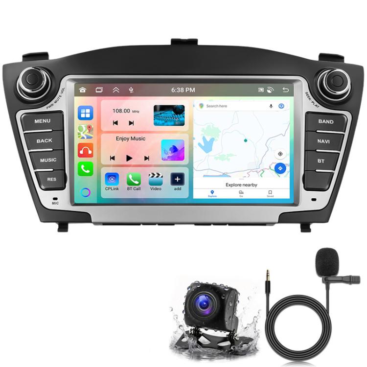 7-inch car central control screen with accessories: rear camera, microphone, and cabling