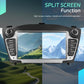 7-inch car central control screen with split-screen display for map and scenery