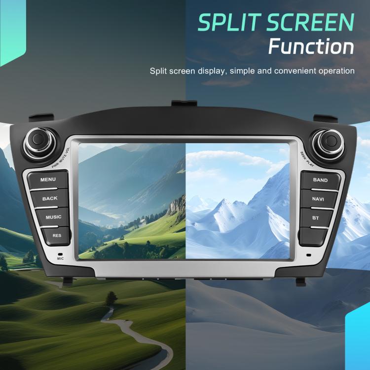 7-inch car central control screen with split-screen display for map and scenery