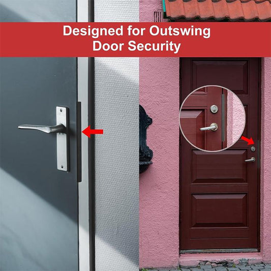 L-Shaped Stainless Steel Door Latch Protector Cover Outswing Door Lock Latch Protector, 7 inch, 11 inch