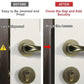 Door latch protector cover installed to block the gap around the latch