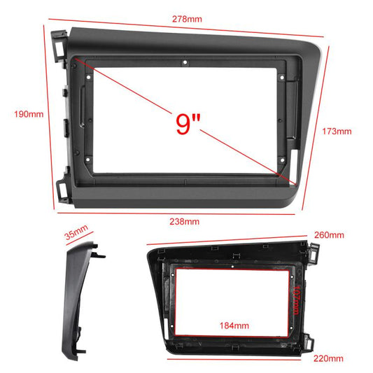 For Honda Civic Android 15 Car Navigation Bluetooth Player, 4-Core 2GB + 64GB, 4-Core 4GB + 64GB, 4-Core 4GB + 128GB, 8-Core 4GB + 64GB, 8-Core 6GB + 128GB