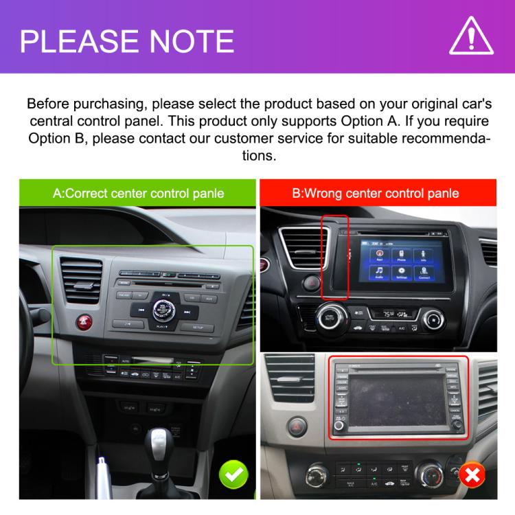 Android car navigation head unit shown installed in center console