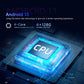Android car navigation head unit with CPU performance graphic on touchscreen