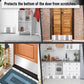 Metal door kick plate protector panels showing bottom door protection in multiple door styles
