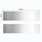 Metal door kick plate protector panel, 16 inch by 4 inch, brushed silver