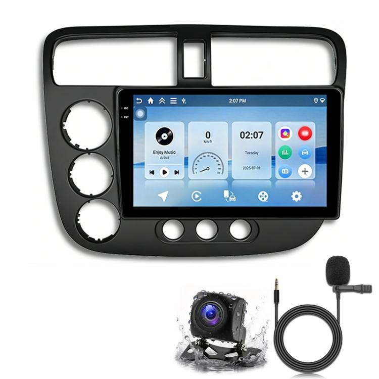 Car Android central control screen kit with touchscreen, dashboard frame, camera and mic
