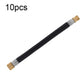 Black bicycle pump extension hose with copper connector and textured valve end