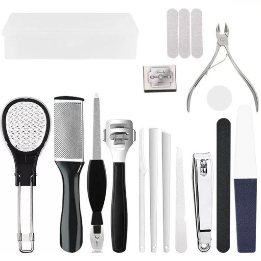 Foot Care Kit for Callus and Dead Skin Removal Complete Pedicure Set, 17 In 1, 20 In 1, 23 In 1, 27 In 1