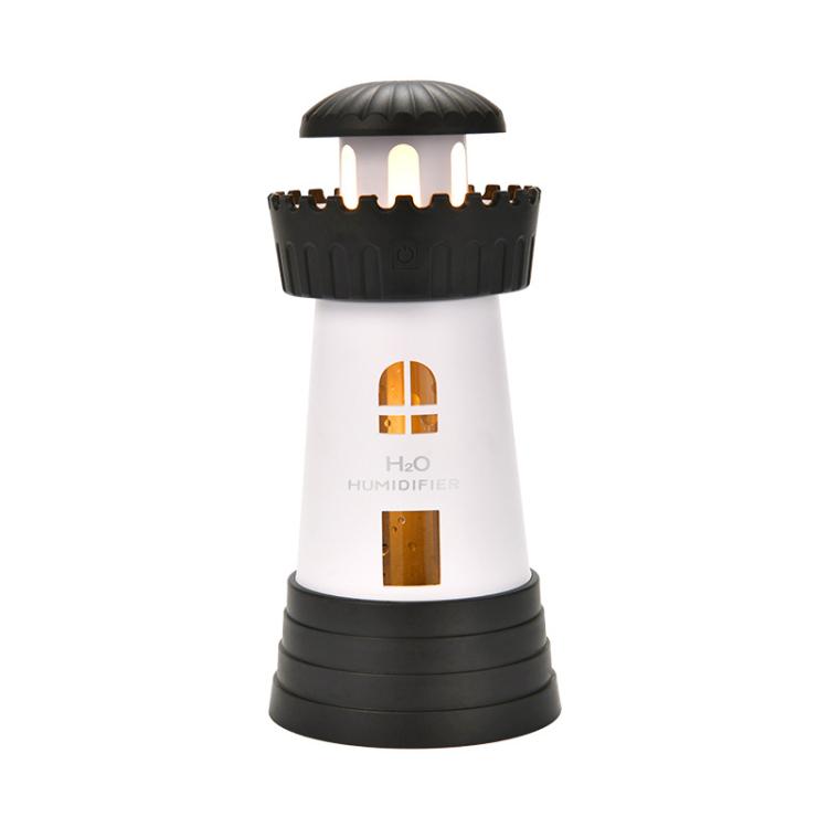 290ml Lighthouse-Shaped Humidifier Mini Compact Home Quiet Mist Diffuser