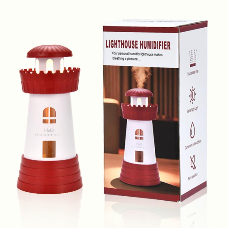 290ml Lighthouse-Shaped Humidifier Mini Compact Home Quiet Mist Diffuser