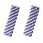 Car seatbelt lamb wool shoulder pad decorations, purple and yellow striped, 2-pack