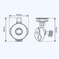 Phone lock mount size diagram: 67 mm width, 112 mm height
