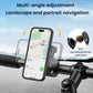 Black bike phone navigation holder with multi-angle mount for landscape and portrait