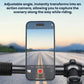 Adjustable bike phone mount holding smartphone in landscape orientation
