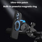 Bike phone holder with built-in magnetic ring and ultra-thin lock patch