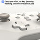 White wireless gamepad with cross-shaped silicone directional pad and two thumb sticks