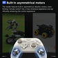 White gamepad controller with dual thumbsticks and glowing vibration effect