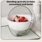 Double-Layer Fruit Vegetable Washing & Draining Basket Household Kitchen Rice Draining Basin, Transparent White