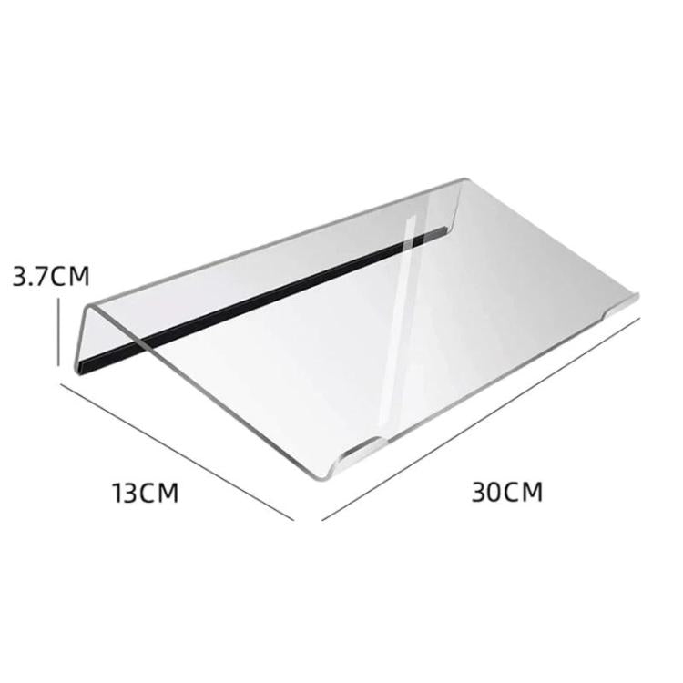Clear acrylic keyboard stand bracket with anti-slip strip, small size
