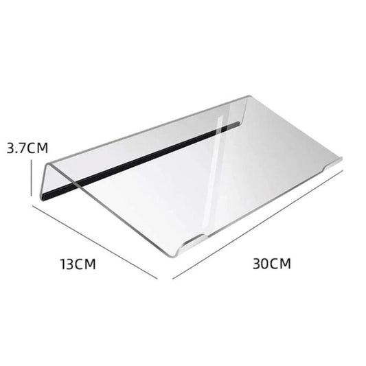 Acrylic Desktop Keyboard Stand Computer Shelf & Typing Support Bracket, Small, Large, Small With Anti-Slip Strip, Large With Anti-Slip Strip