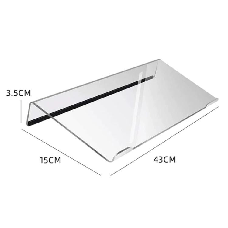 Clear acrylic keyboard stand bracket with anti-slip strip, large size