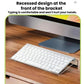 Transparent acrylic keyboard stand bracket with recessed front edge for comfort