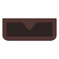 Brown car storage net pocket bag with V-shaped center panel and mesh front.