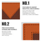 Orange car net storage pocket with stitched PU edge and V-shaped front insert.