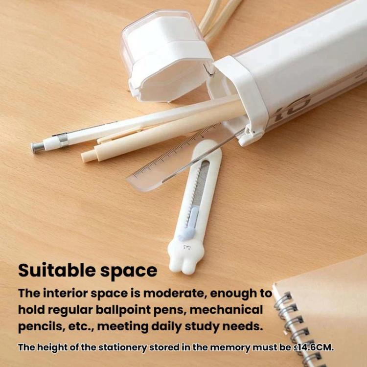 Pop-Up Pen Box Pencil Holder Desktop Stationery Storage Organizer For Students